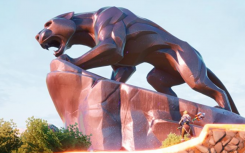 Fortnite的黑豹雕像即兴纪念