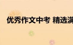 优秀作文中考 精选满分作文材料必不可少