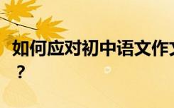 如何应对初中语文作文水平差？如何快速补课？