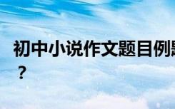 初中小说作文题目例题如何开题高分作文题目？