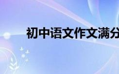 初中语文作文满分写作技巧怎么写？