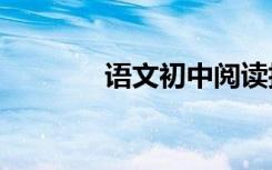 语文初中阅读技巧【实用版】