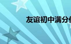 友谊初中满分作文700字精选