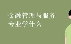 你主修财务管理和服务？