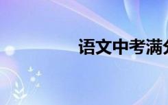 语文中考满分范文600字