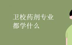 你在卫校药学专业学什么？