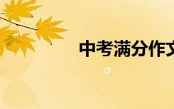 中考满分作文三篇 800字