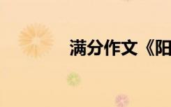 满分作文《阳光》中考范文