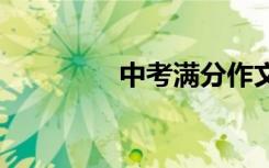 中考满分作文赏析:因为爱