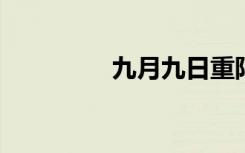 九月九日重阳节经典句子