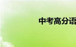 中考高分语文作文素材