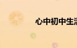 心中初中生活的精彩随笔