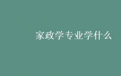 你主修家政学吗？