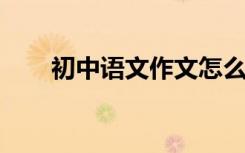 初中语文作文怎么写？高分满分提示
