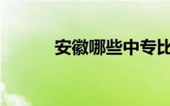 安徽哪些中专比较好详细介绍？