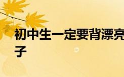 初中生一定要背漂亮的句子 初中生积累好句子
