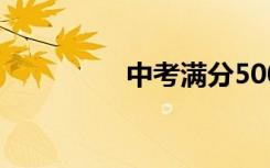 中考满分500字作文节选