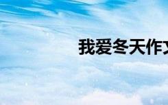 我爱冬天作文600字范文