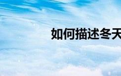 如何描述冬天的美丽短语？