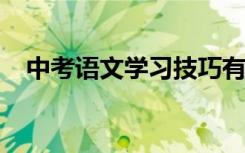 中考语文学习技巧有哪些 如何提高成绩？