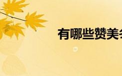有哪些赞美冬天的美句？