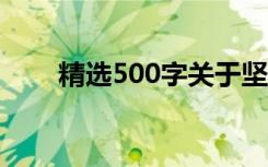 精选500字关于坚持的优秀初中作文