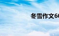 冬雪作文600字初中生