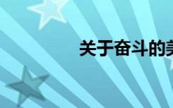 关于奋斗的美丽段落摘录