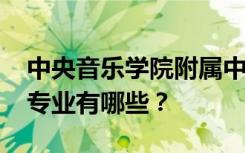 中央音乐学院附属中等音乐学校2022年招生专业有哪些？