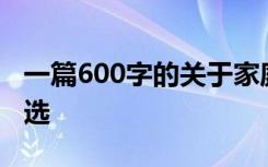 一篇600字的关于家庭关系的优美初中作文精选