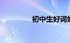 初中生好词好句积累摘录