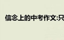 信念上的中考作文:只要坚持 总会有收到货