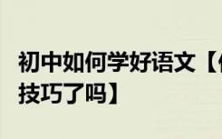 初中如何学好语文【你看到最有效的语文学习技巧了吗】