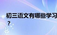 初三语文有哪些学习技巧 如何提高语文成绩？