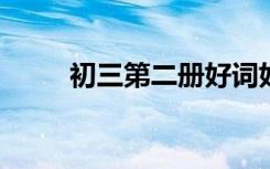 初三第二册好词好句的摘抄与积累