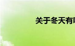 关于冬天有哪些好句子？