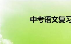 中考语文复习方法有哪些？