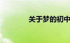 关于梦的初中作文素材节选