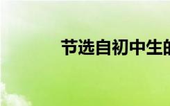 节选自初中生的文艺审美段落