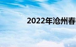 2022年沧州春招中专有哪些？