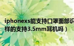 iphonexs能支持口罩面部识别吗（iPhoneXS耳机孔是什么样的支持3.5mm耳机吗）