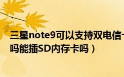 三星note9可以支持双电信卡吗（三星Note9支持双卡双待吗能插SD内存卡吗）