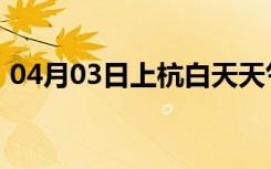 04月03日上杭白天天气预报和夜间天气预报