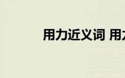 用力近义词 用力的近义词精选