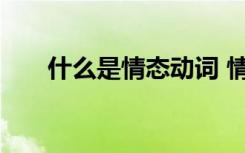 什么是情态动词 情态动词的用法总结