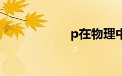 p在物理中表示什么