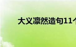 大义凛然造句11个字 大义凛然造句