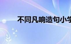 不同凡响造句小学生 不同凡响造句