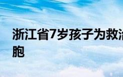 浙江省7岁孩子为救治患病母亲捐献造血干细胞