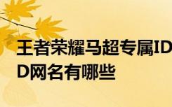王者荣耀马超专属ID网名 王者荣耀马超专属ID网名有哪些
